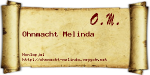 Ohnmacht Melinda névjegykártya
