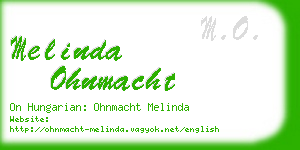 melinda ohnmacht business card